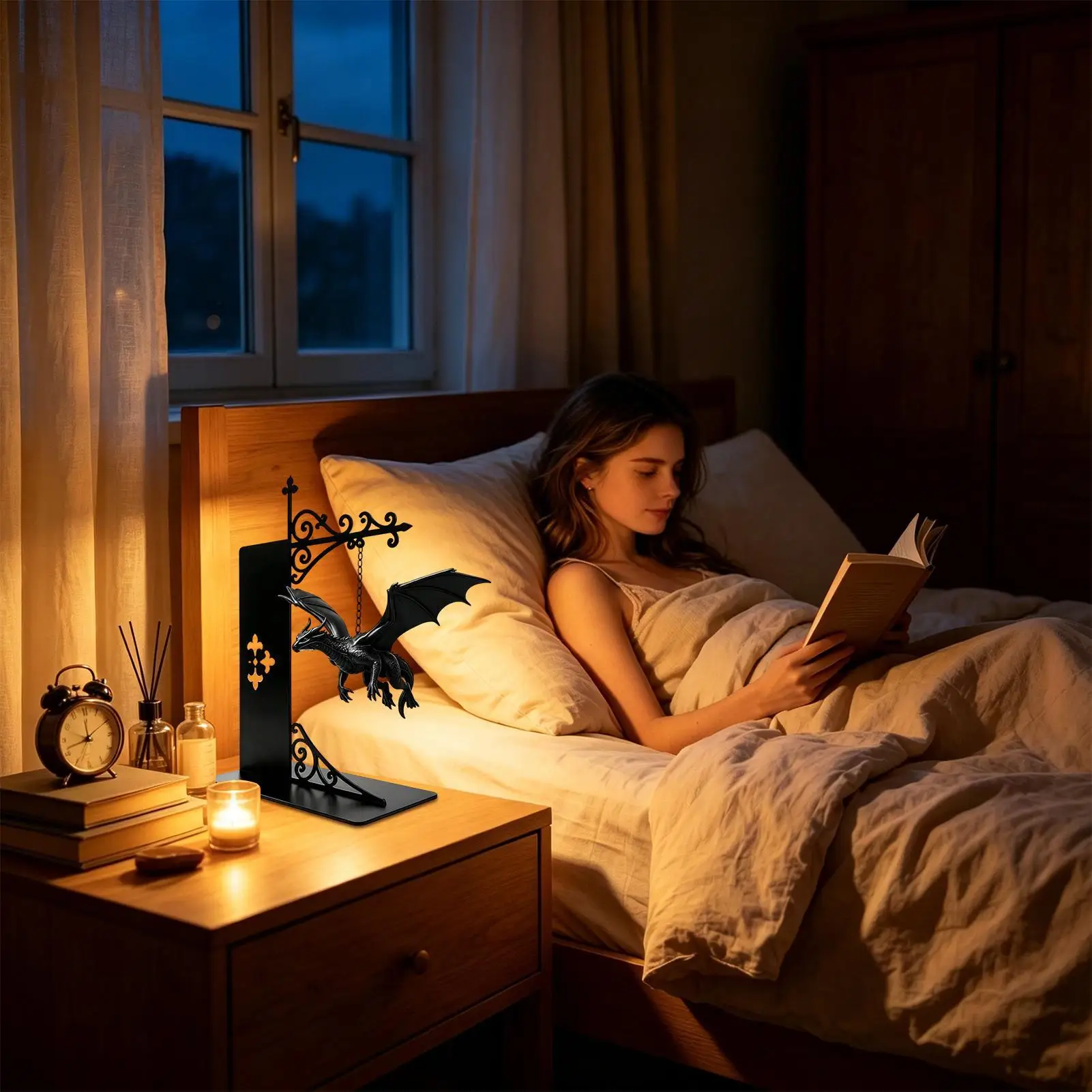 Bookshelf Lamp Fantasy Decorative Warm LED Nooklight Light LED Bookcase Light Dragon Lamp For Reading Corner Study Room Living