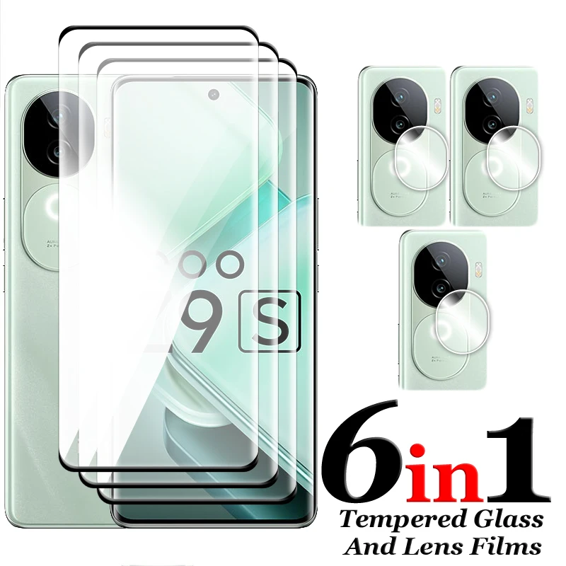 

For iQOO Z9s Glass For Vivo iQOO Z9s Tempered Glass Full Cover 3D Curved Screen Protector For Vivo iQOO Z9s Lens Film