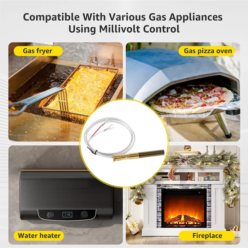 ABNG 35-дюймовая термобатарея покоет 750 милливольтовых генераторов термобатарей в сборе, кластер газовой фритюрницы, термопара, детали фритюрницы