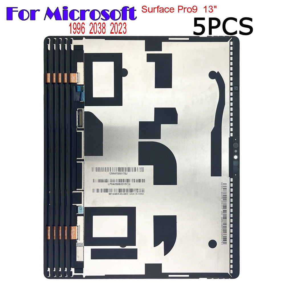 

5PCS AAA+ For Microsoft Surface Pro 9 Pro9 5G 13" 1996 2038 2023 LCD Display Touch Screen Digitizer Glass Assembly Repair Parts