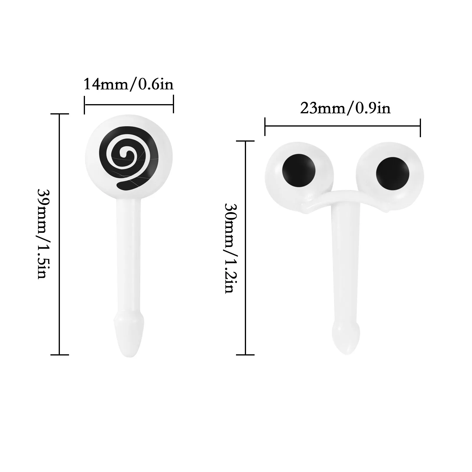 10 Pieces Eye Shape Fruit Pick Cartoon Washable Toothpick Lightweight Cute Tableware Lunch Box Accessory Decor for Bar