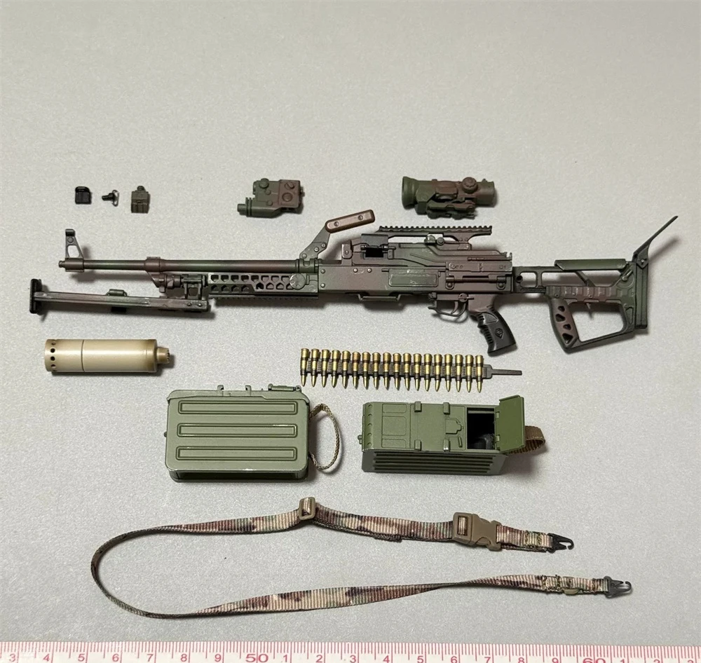 1/6 EASY&SIMPLE ES 26075B Russian Male Action Figure Main Heavy Weapons PKM Sling Sight PVC Material For 12