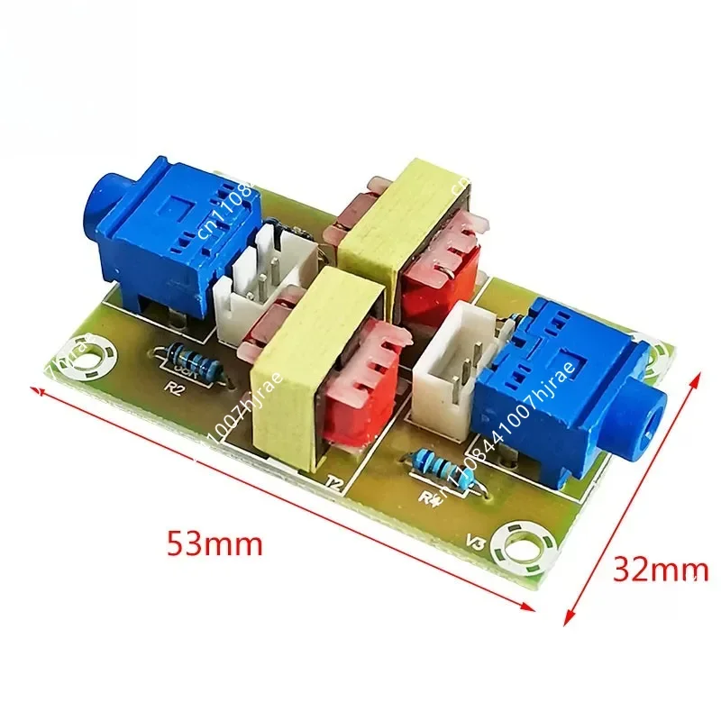 3.5mm Audio Ground‑Loop Isolator Transformer Coupler Car Use Suppress Ground Interference Noise Isolation Module Audio Part