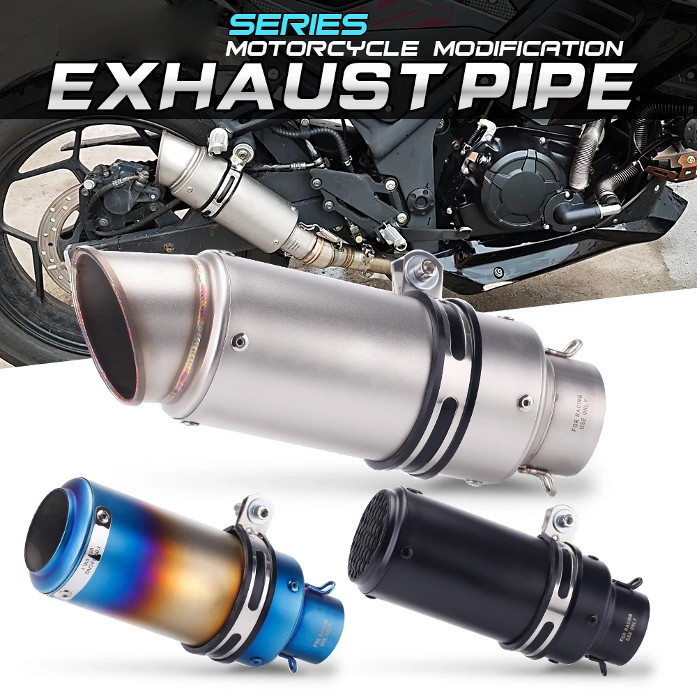 51mm Racing Motorcycle Exhaust Silencer Muffler GP-project Universal Sport Bike Muffler