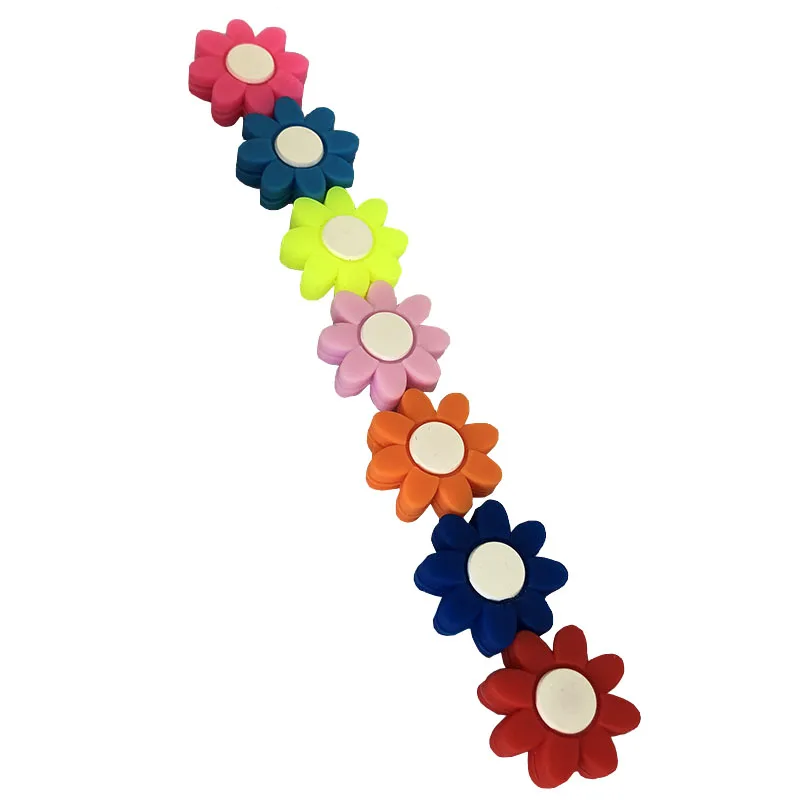 ZARSIA-Colorful Flowers Tennis Vibration Dampener, Assorted Colors, 50 PCs/Lot, Free Shipping