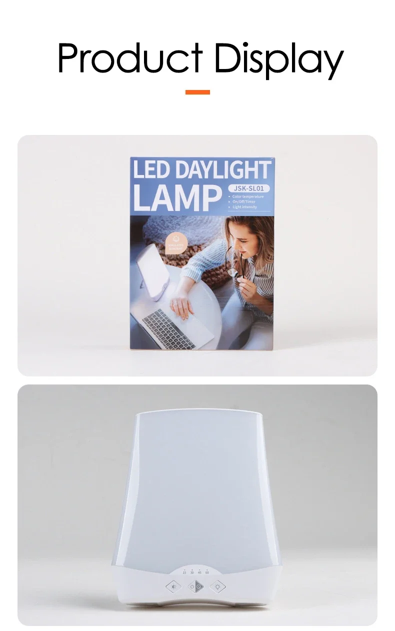 SAD LED Phototherapy Light Bionic-Daylight Affective Disorder Lamp Relief Listless Fatigued Therapy Night Light Stepless Dimming