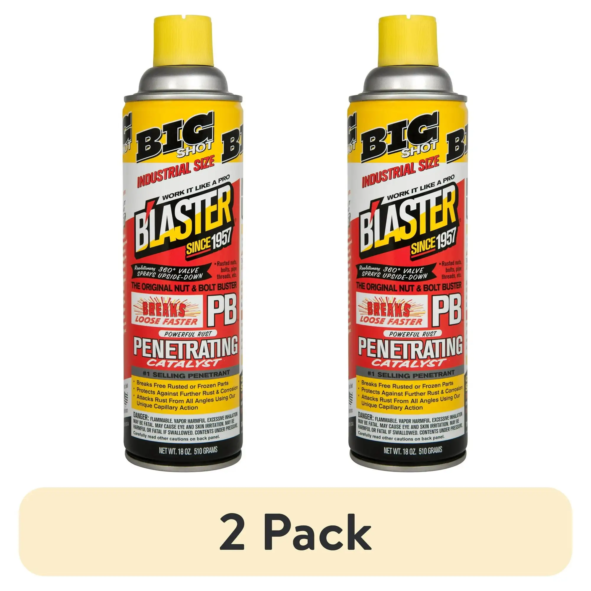 

(2 упаковки) PB Blaster 26-PB, проникающее средство для удаления ржавчины, машинное и инструмент, новинка, 18 унций