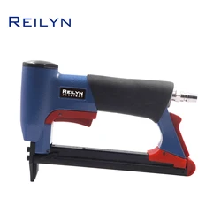 Reilyn 22GA Air Upholstery Stapler 7116-421 Pneumatic Framing Nail Gun 9mm Wide Crown Nailer Accept 6-16mm Crown Staples