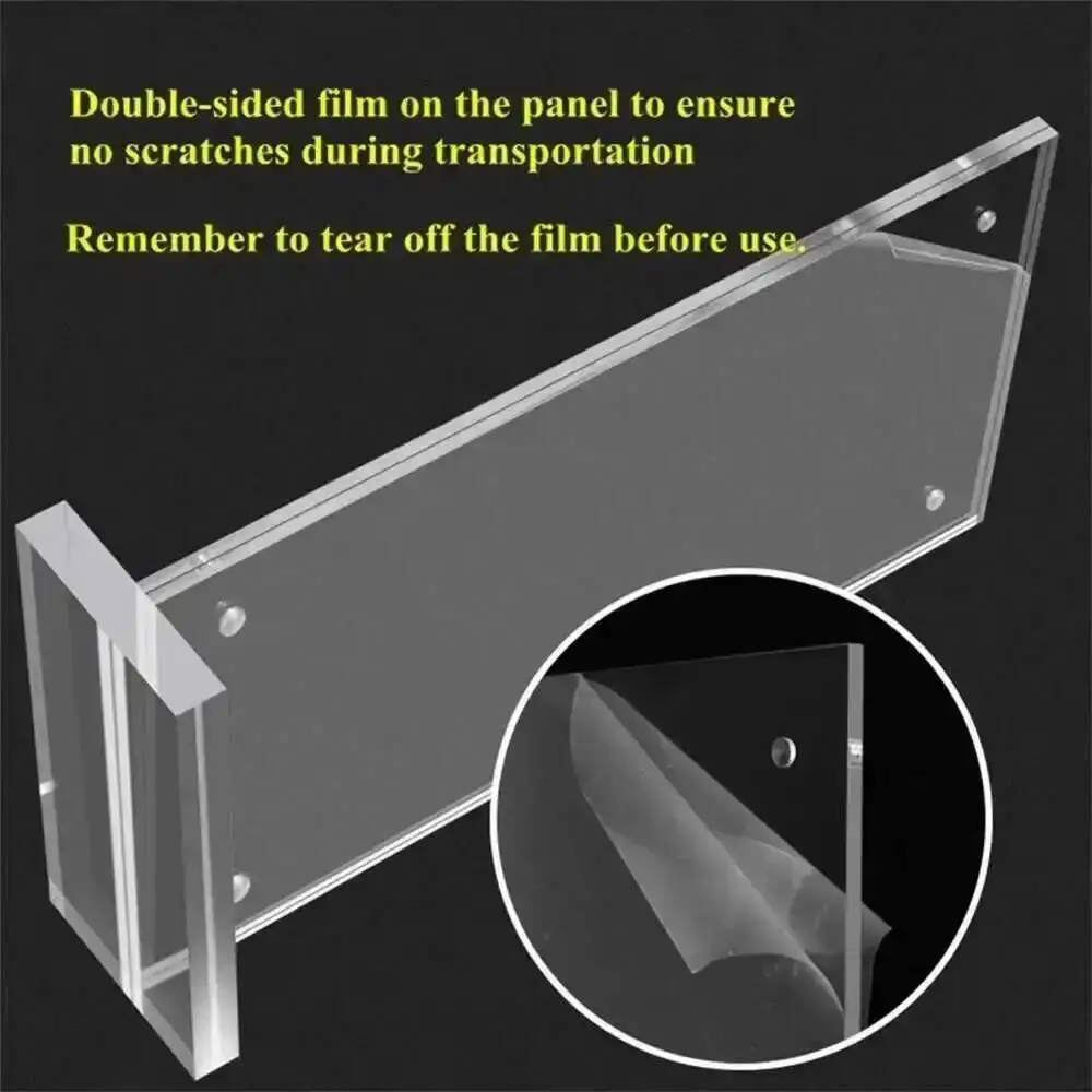 100*150mm Double Sided Clear Acrylic Menu Paper Holder Stand Plastic Table Sign Card Holder Desktop Message Poster Display Stand