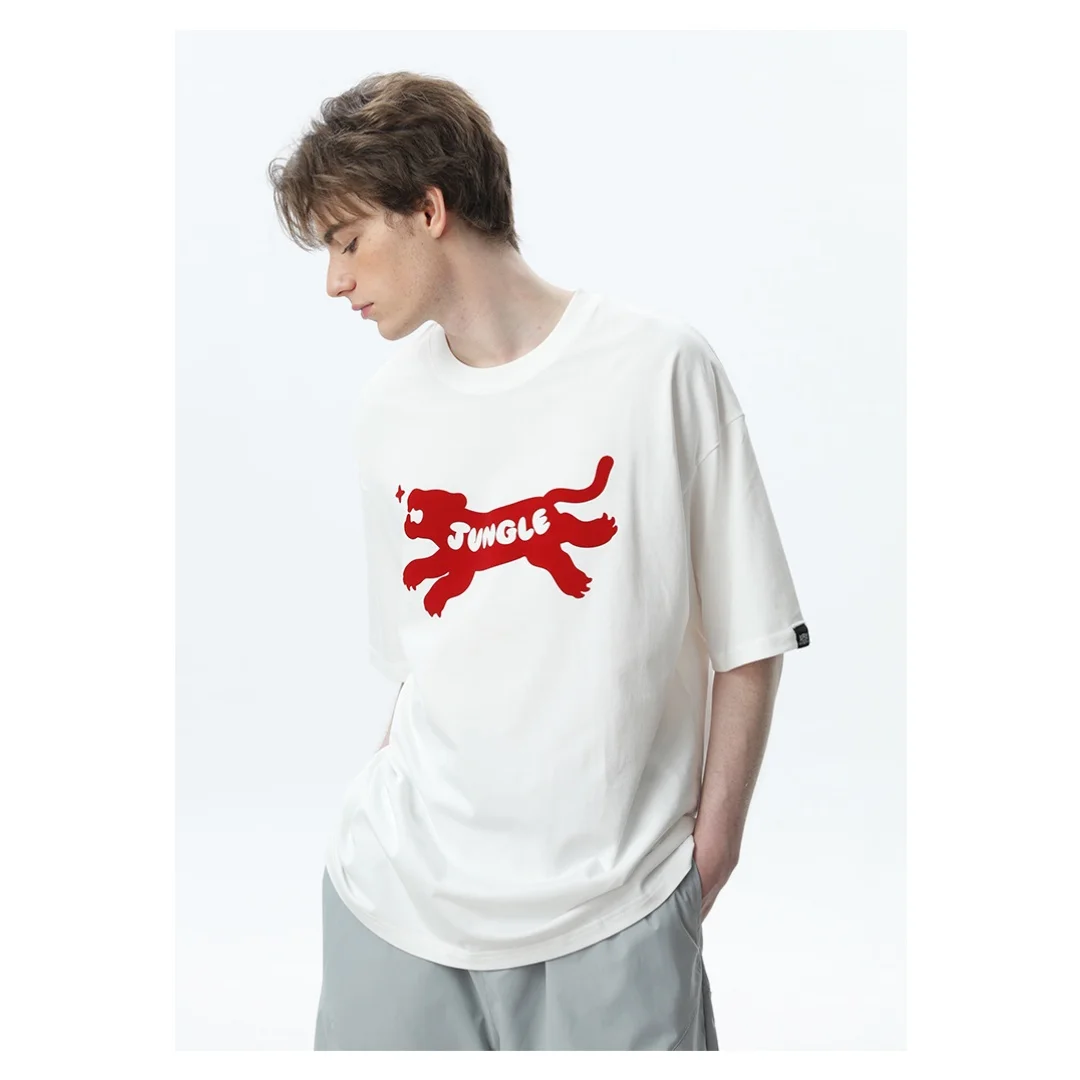 النمر طباعة الجرافيك تي شيرت الصيف موضة الترفيه الراقية تنوعا تنفس القطن الخالص الرجال والنساء Y2K تي شيرت