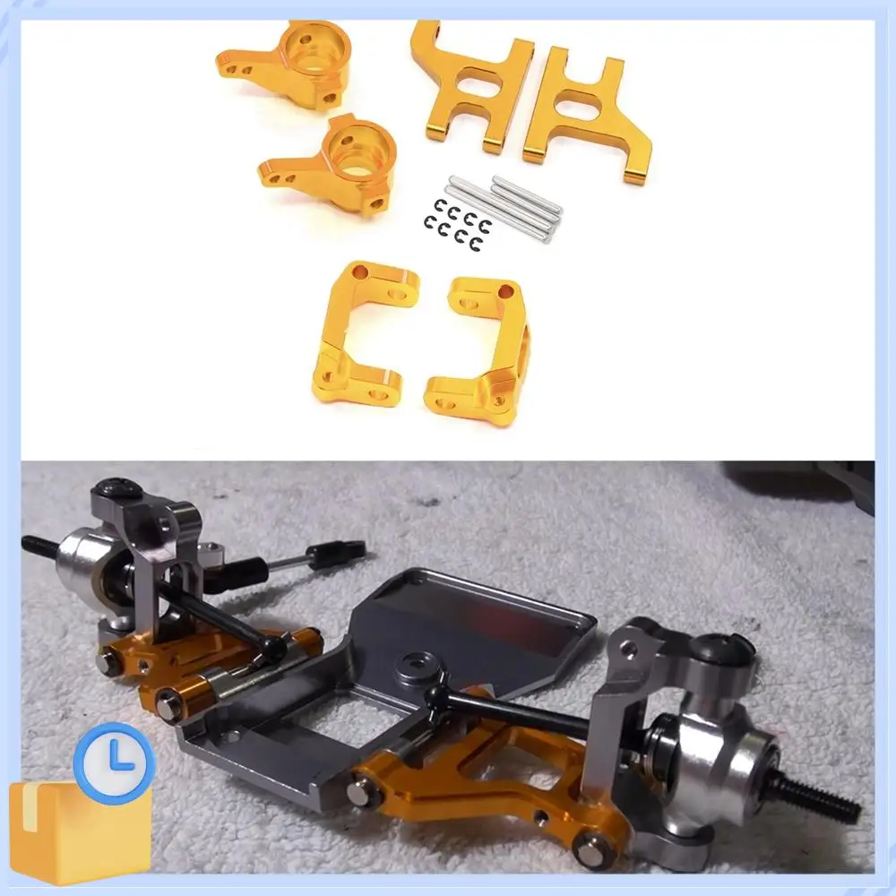 

ABTK-Metal Front Steering Cup C Hub Carrier Suspension Arm Set For 1/10 RC Crawler Car Tamiya CC01 CC-01 Upgrade Parts
