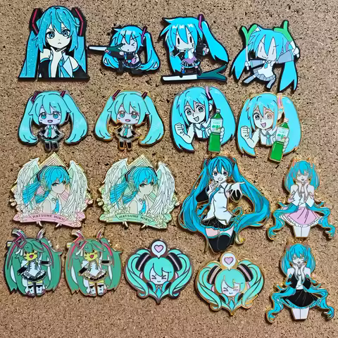 Beautiful Girl Virtual Singer Enamel Pins Brooches Badge on Backpack Clothing Fashion Accessories Jewelry Friends Gifts