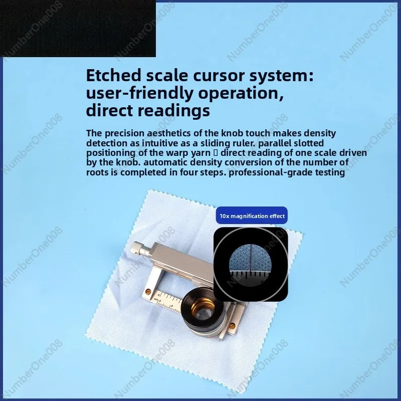 Y511B Fabric Density Counter 10x 20x Magnifier Dual Lens for Textile Weave Analysis Cloth Inspection Tool
