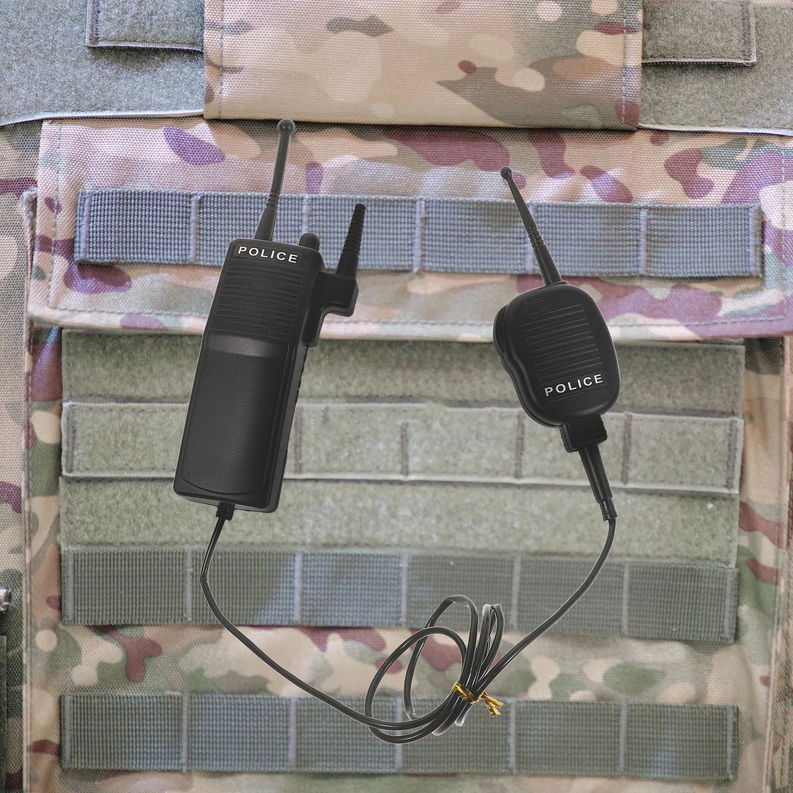 Police Pretend Play Walkie Talkie Prop Kids Dress Up Accessories Role Play Police Radio Simulation Halloween Costume Gear