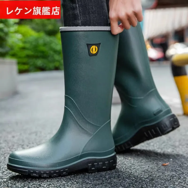 unisex-high-tube-waterproof-rain-boots-fishing-boots-men's-work-boots-car-wash-boot-spring-autumn-winter-all-season-shoes