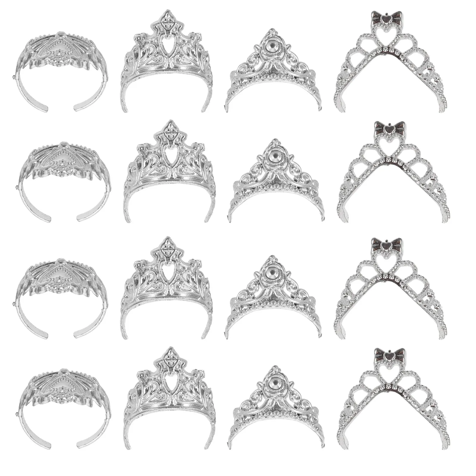 

80Pcs Crown Miniature Headwear Mini Tiara Dress Up Hair Accessories for Dollhouse Queens Miniature Dollhouse Accessories Role