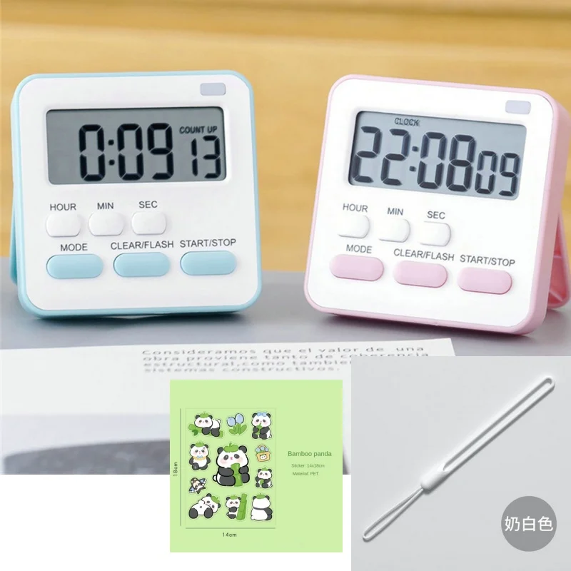 White Black Digital Display Cooking Alarm Clock Kitchen Timer Sleep Stopwatch Clock Kitchen Tools