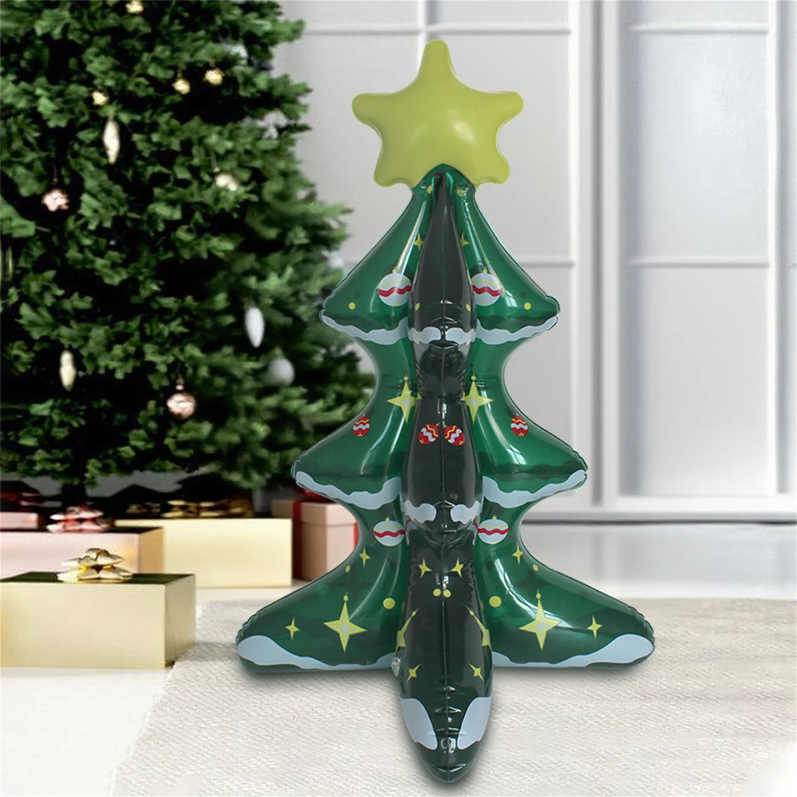 Inflatable Christmas Tree Waterproof PVC Holiday Decor Durable Garden Yard Ornament for Outdoor Party School Events Green