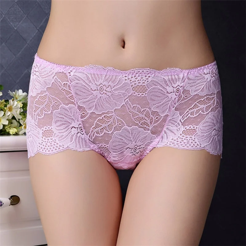 XXL Lingerie Women\'s Panties Womens Briefs Panty Sexy Lace Plus Size Female Underwear Big Size Lady Sexy Panty