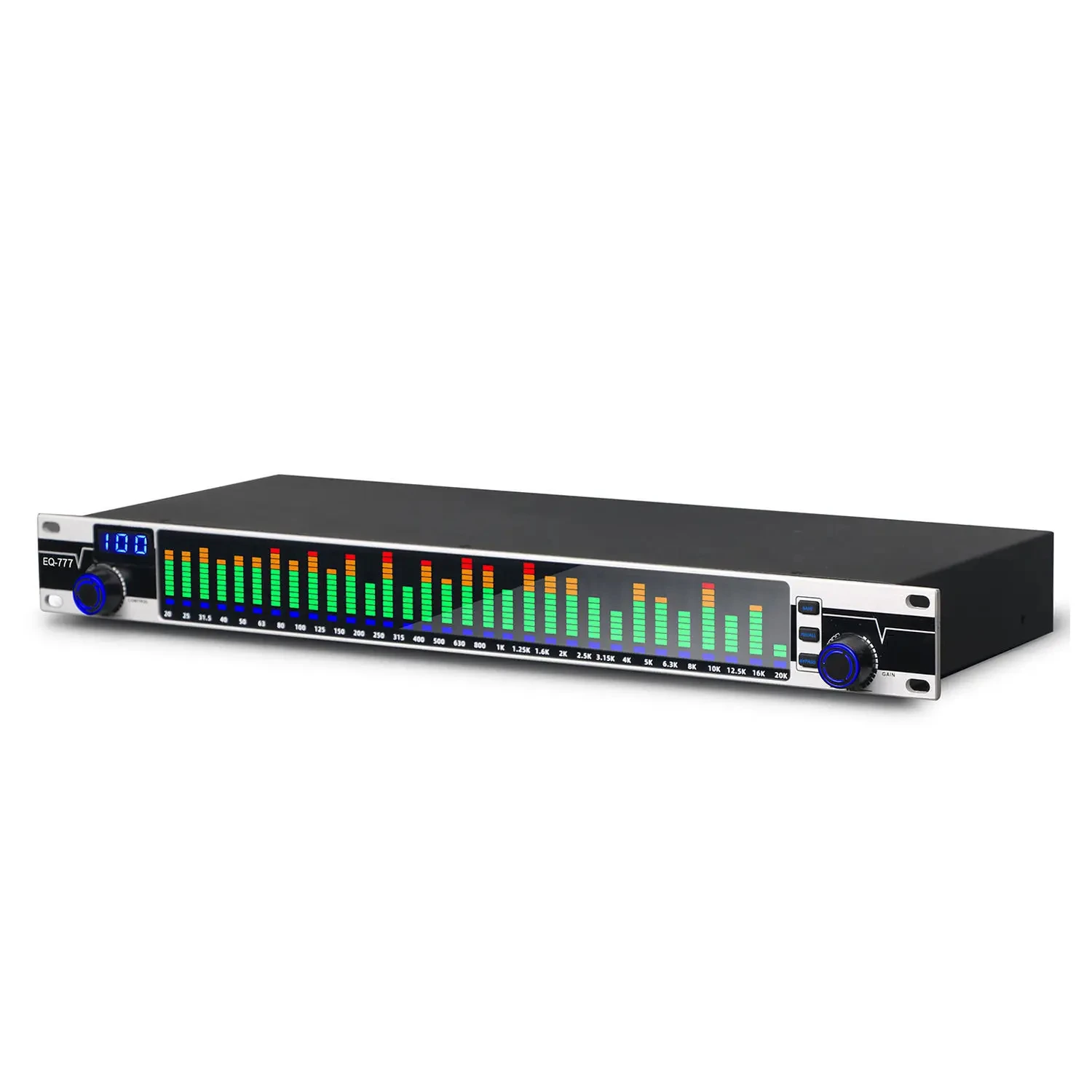 Ecualizador Digital EQ777-S ecualizador Profesional con efecto DSP, pantalla de espectro LED