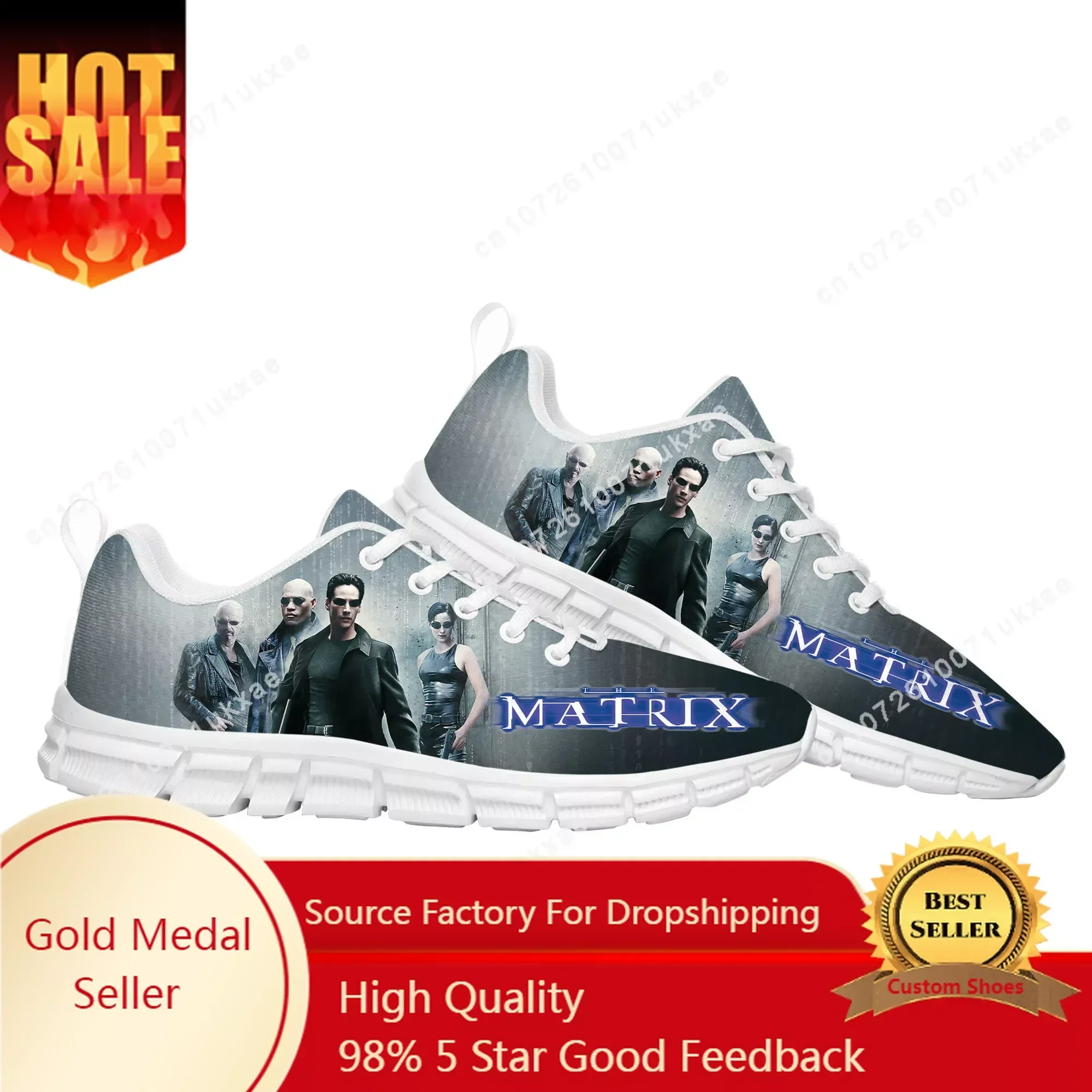 

The Matrix Movie Sports Shoes Mens Womens Sneakers High Quality Parent Sneaker Couple Custom Shoes