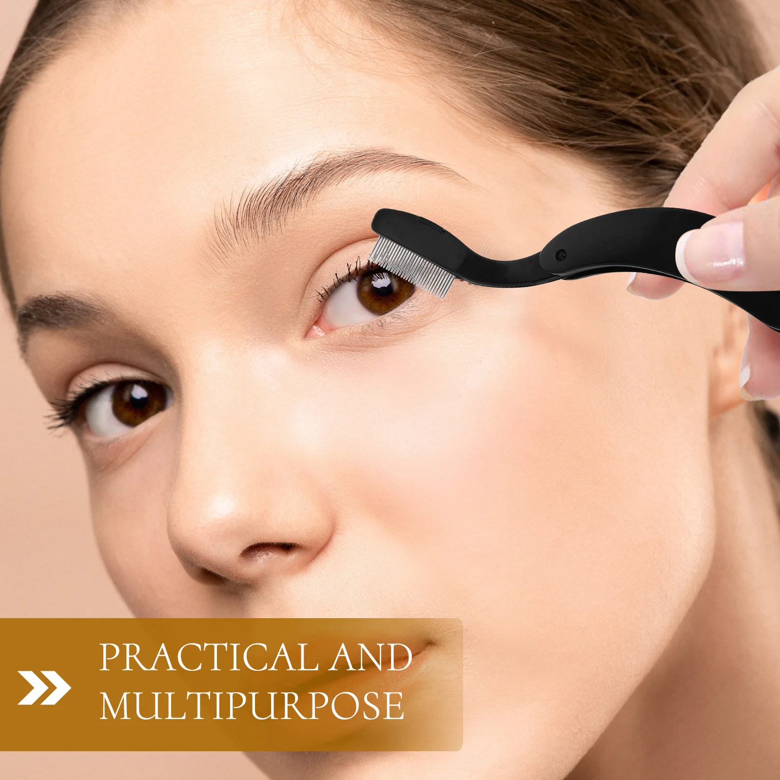Strumento separatore per ciglia pettine per sopracciglia in metallo Strumento per separare ciglia leggero portatile Strumento per trucco compatto per bella