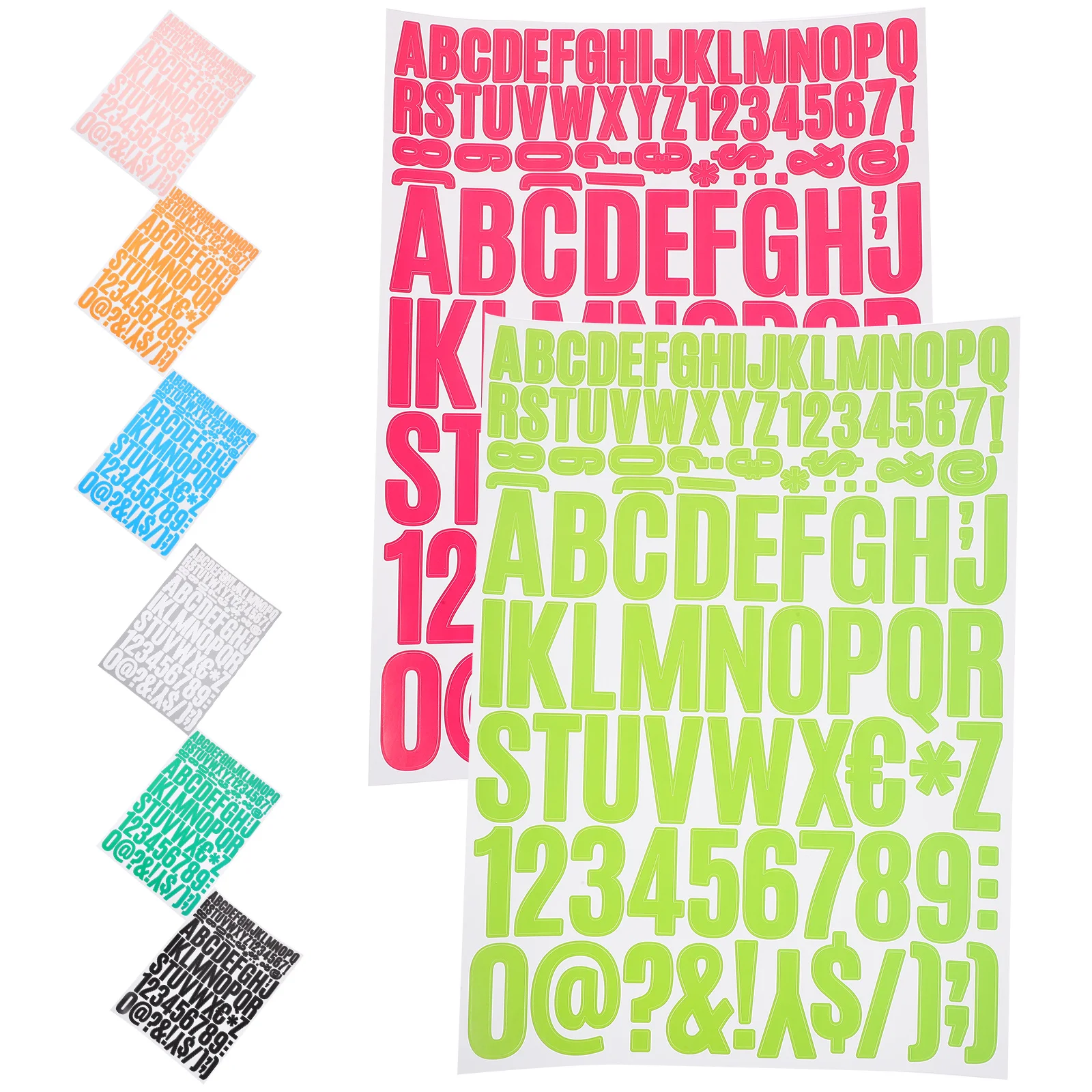 

8 Sheets Letter Alphabet Number Stickers DIY Scrapbook Crafts Journal Supplies Sticky Numbers for Cups Bottles Glass Phone Cases