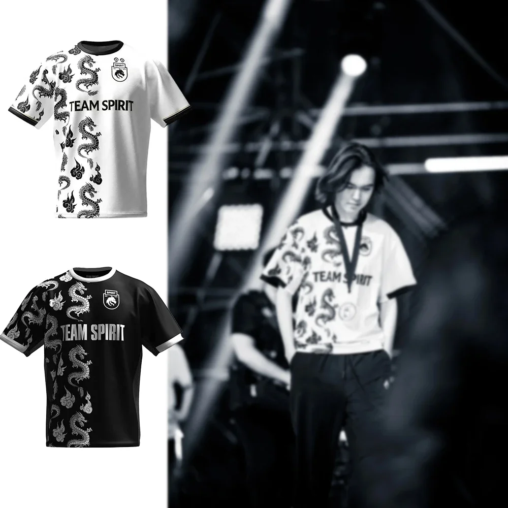 فريق الروح طبعة محدودة الفانيلة 23-24 مجموعة Esports لاعب دونك موحدة الملابس CS2 CSGO LOL الرجال بلايز IEM الأولاد تي شيرت #4