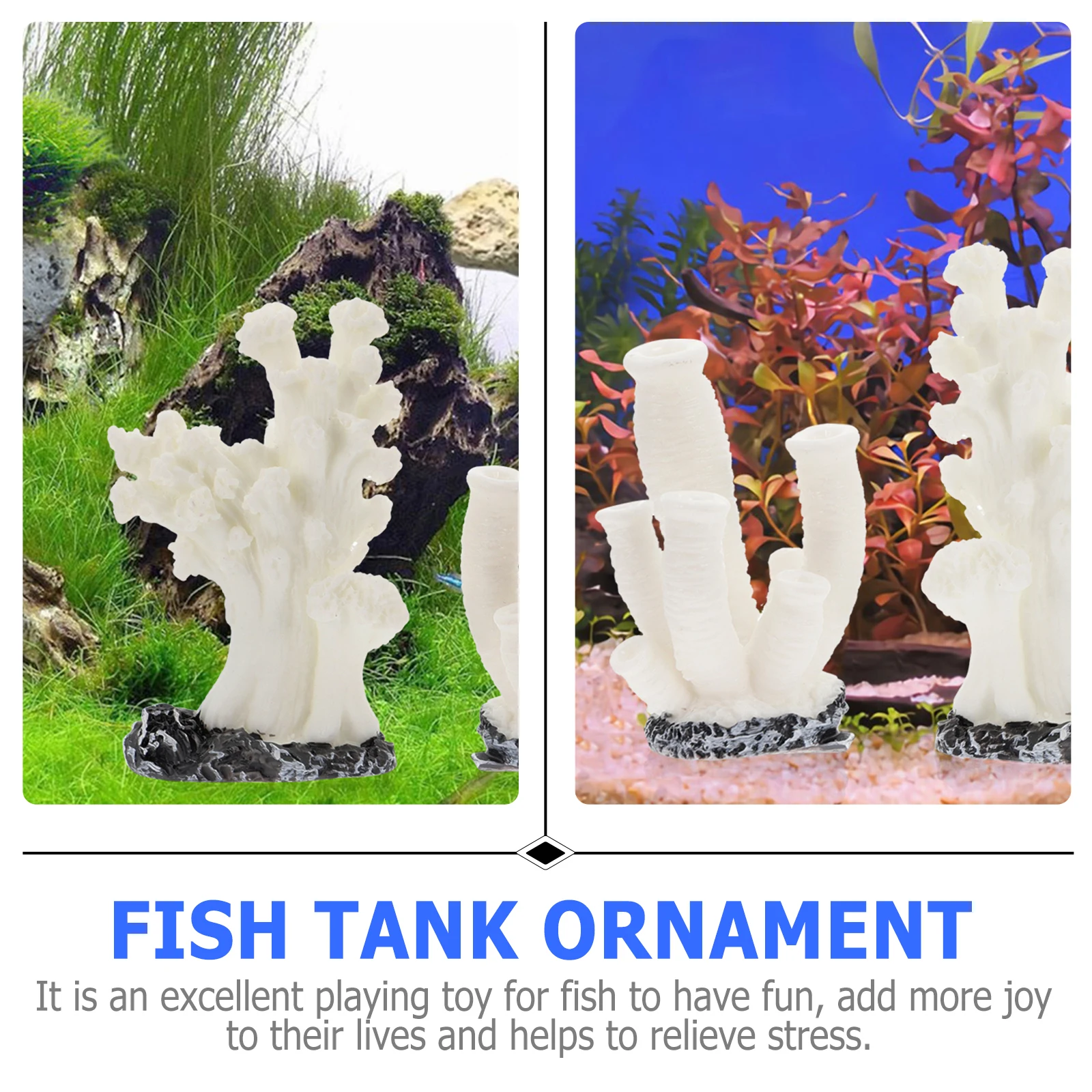 

5pcs Coral Ornaments Waterproof Aquarium Simulation Coral Decor Artificial Fish Tank Accessories Landscape Supplies for Betta