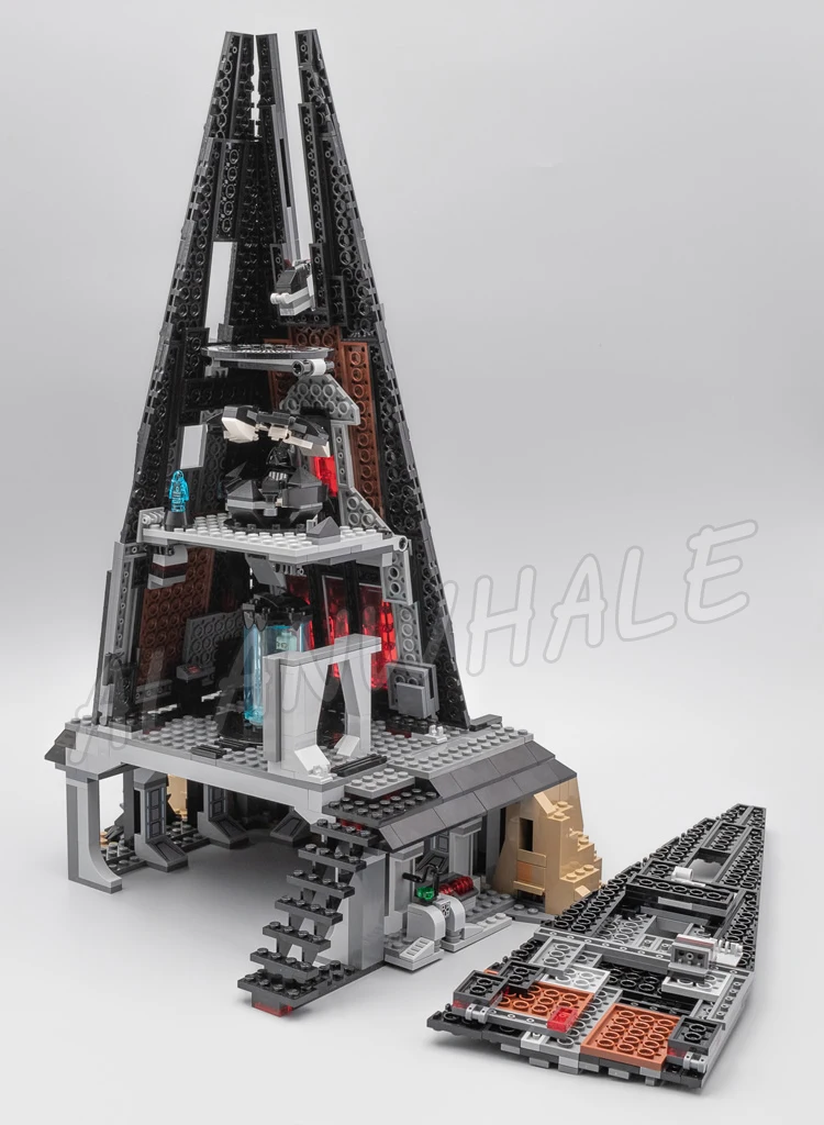 1090pcs Space Plan Empire Black Fortified Castle Volcano underground hangar 11425 Building Blocks Toy Compatible With Model