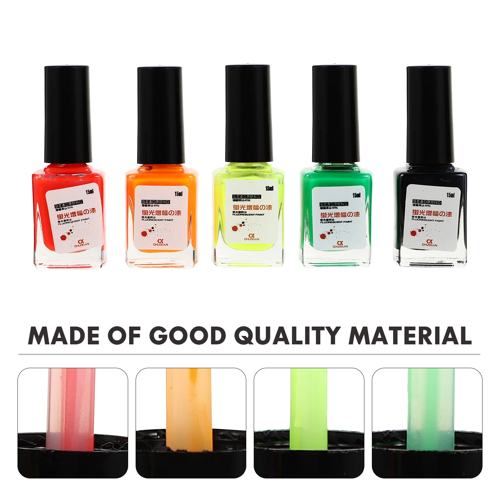 5 Pcs Waterproof Float Fishing Neon Fluorescent Brightening Paints For Night Fishing Floating Pole Watercolor Lures Tools