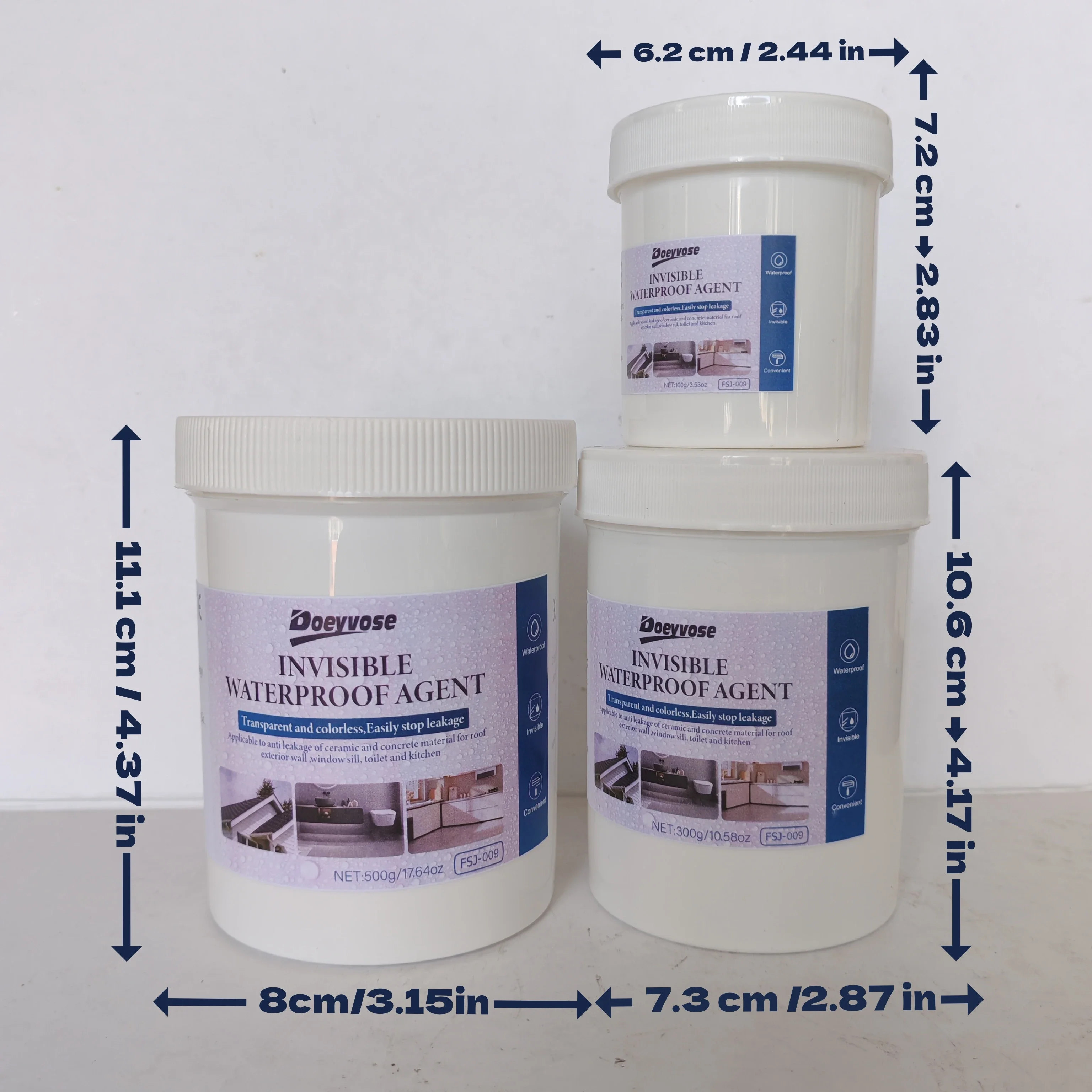 500G/300G/100G Clear Invisible Waterproof Sealing Coating Strong Sealant   House Leak