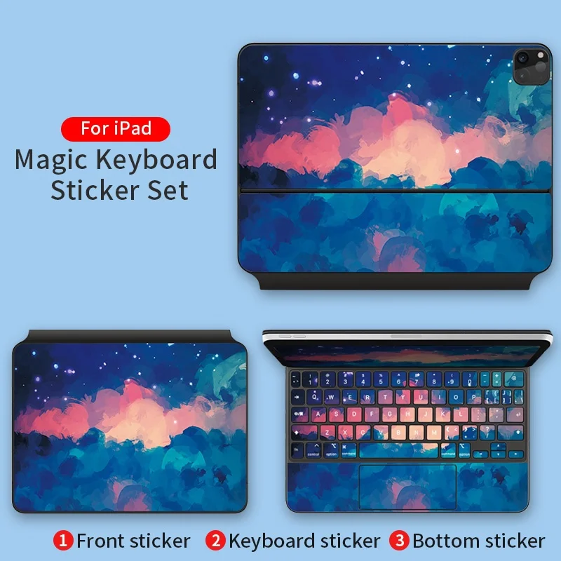 Suitable For Magic Keyboard Custom Skin Sticker 2025 iPad Pro M4 11 13in iPad A16 11in iPad Air M2 M4 11 Tablet Full Decal Gift