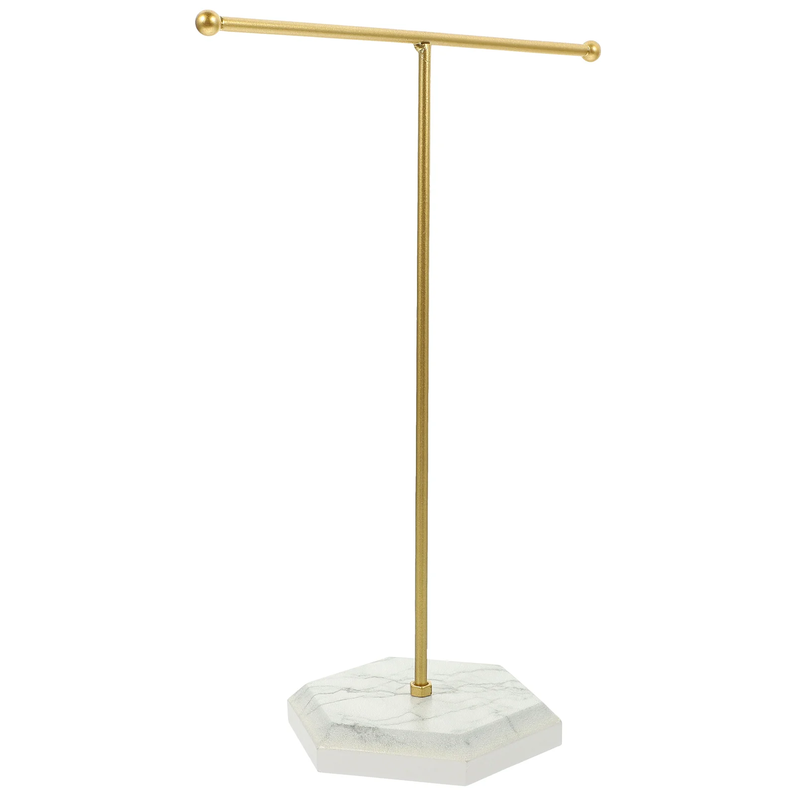 

T Shape Jewelry Storage Bracelet Display Stand Earring Necklace Holder Organizer Hanging Rack Metal Iron Resin