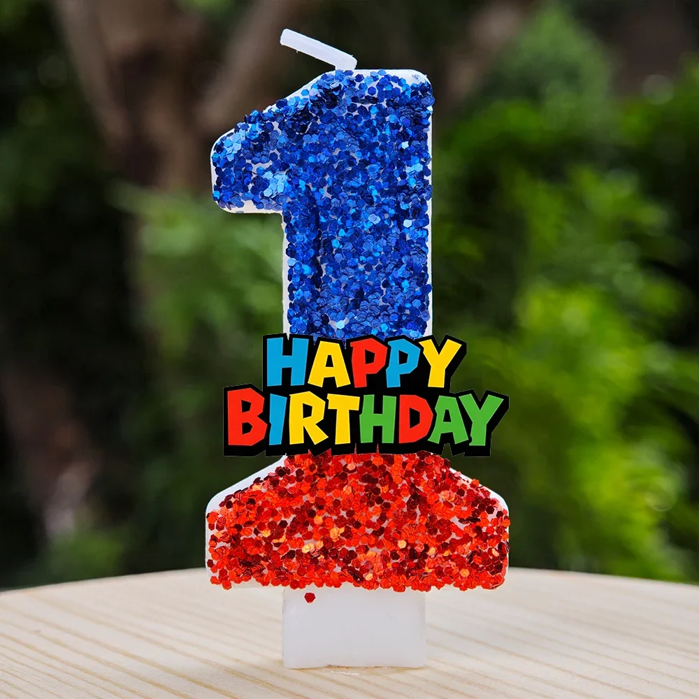 Super Bros Birthday Cake Candle Creative Cake Decoration Candle For Birthday Party Decor Photo Booth Celebration Favors Supplies