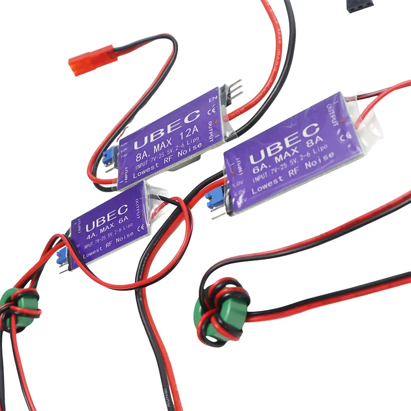 1 peça 4a 6a 8a saída ubec 5v/6v 6a/8a max 12a 2-6s lipo/6-16 célula ni-mh interruptor de entrada modelo bec para avião rc expandir