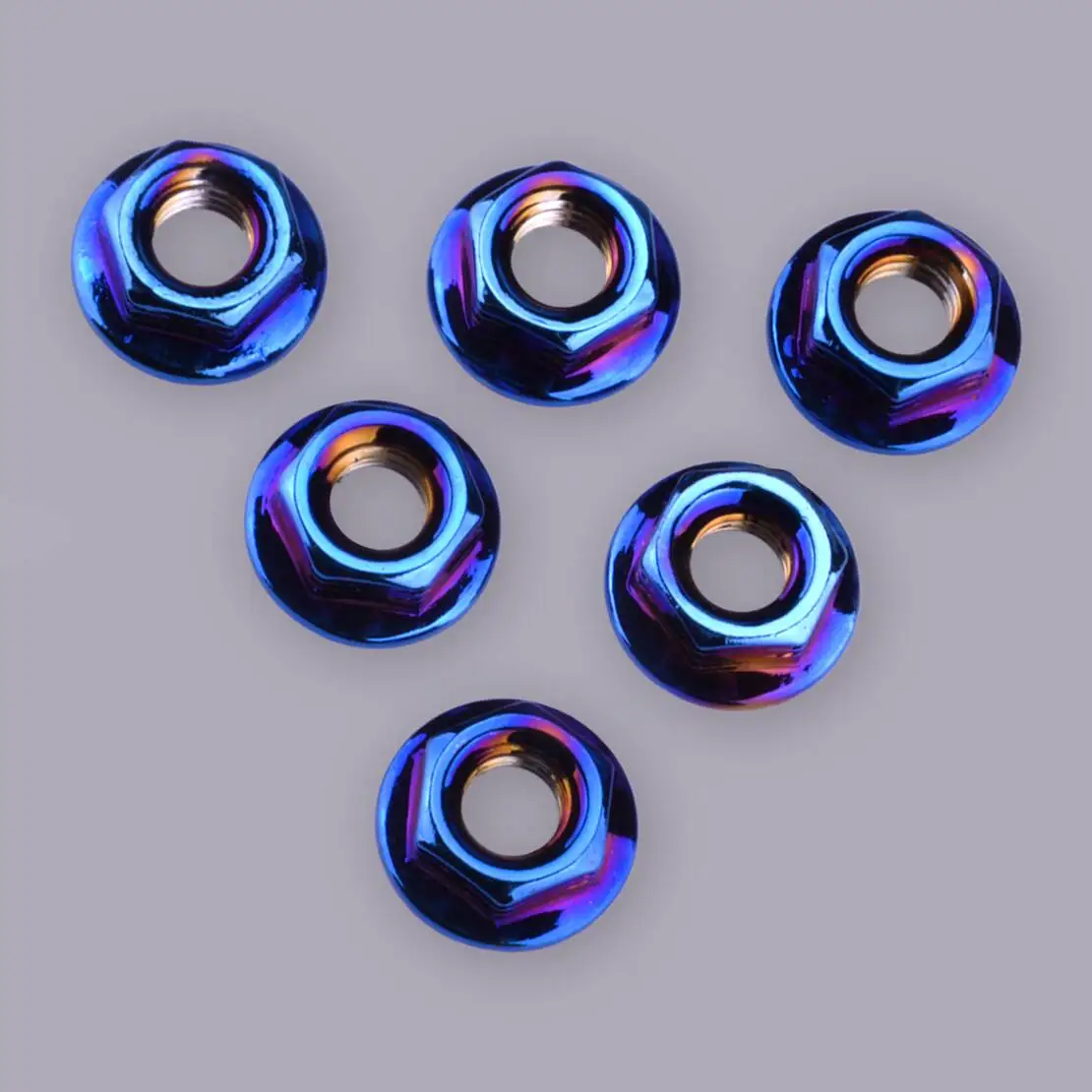 

6Pcs Flange M12 Hex Nut Bolt Screw Stainless Steel Universal for Motorcycle Bicycle Blue