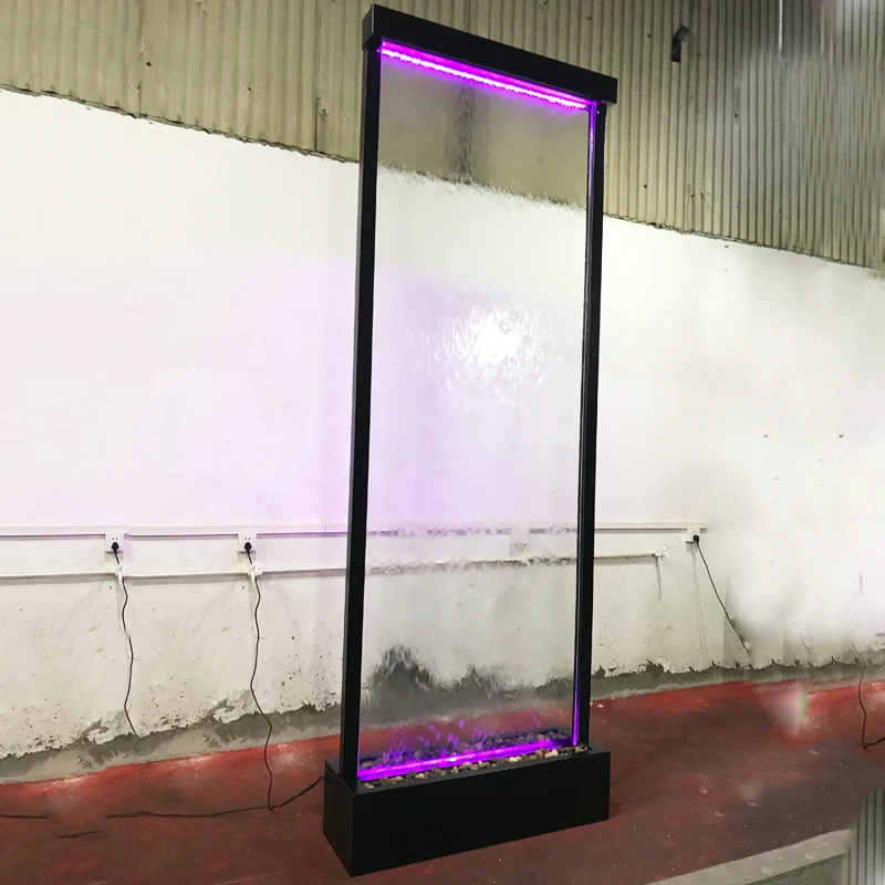 Screen tempered glass wall waterfall decorative wall