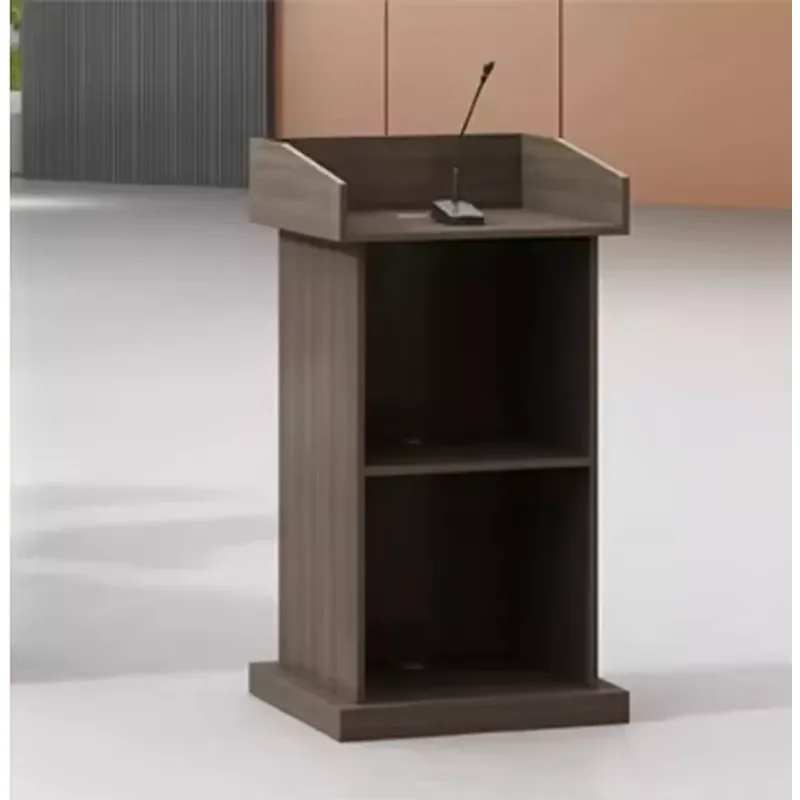 Modern Wooden Podium Durable Stable Structure Multi Functional Lectern for School Office Training Room High Quality Furniture