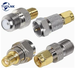 SMA to F Type Coax Connector F to SMA Cable Gender Changers Male to Female Coaxial Adapter Kit for WiFi Radios Antenna