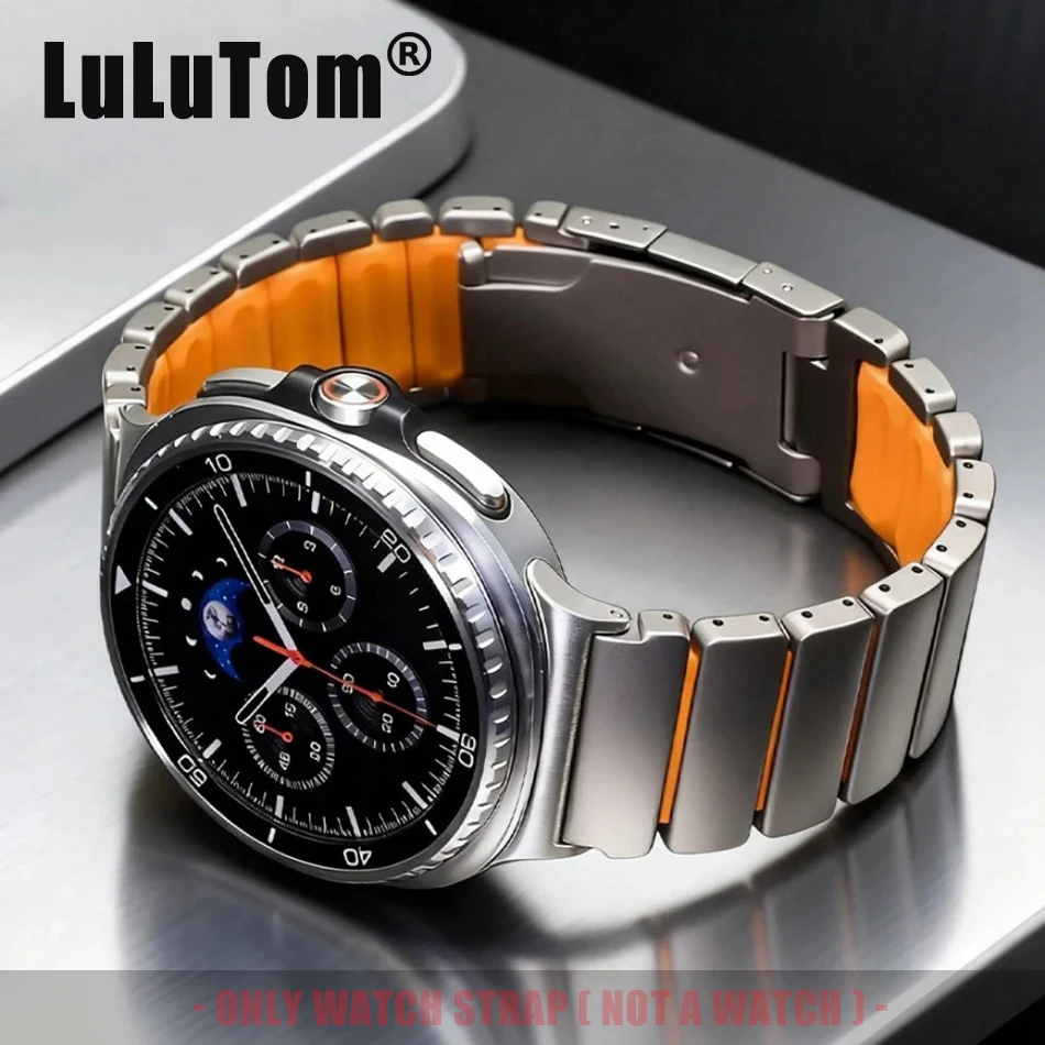 

Титановый силиконовый ремешок для часов Samsung Galaxy Watch Ultra 47 мм, 8, 40/44/Classic 46 мм, ремешок для Huawei GT6Pro, GT5/4, браслеты 22 мм