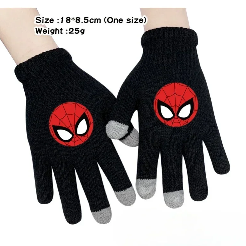 New Marvel Deadpool Peripheral Movies Winter Warm Half Finger Full Finger Suede Windproof Touch Screen Punk Style Boys Gloves