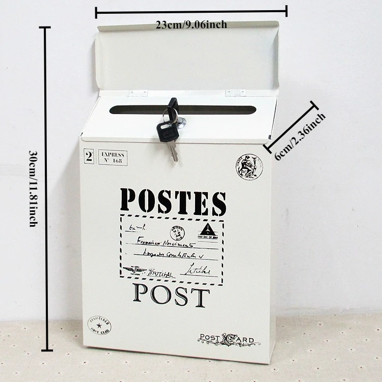 Mailbox Modern Drop Box Newspaper Holder Box Decorative Letter Box Outdoor Porch Home Office