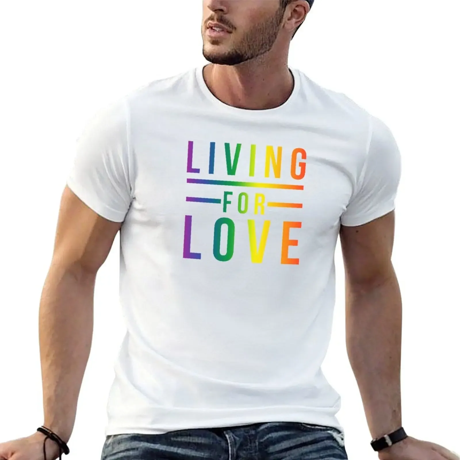 

Living For Love Lines T-Shirt plain anime stuff designer shirts boys whites sweat shirts, men