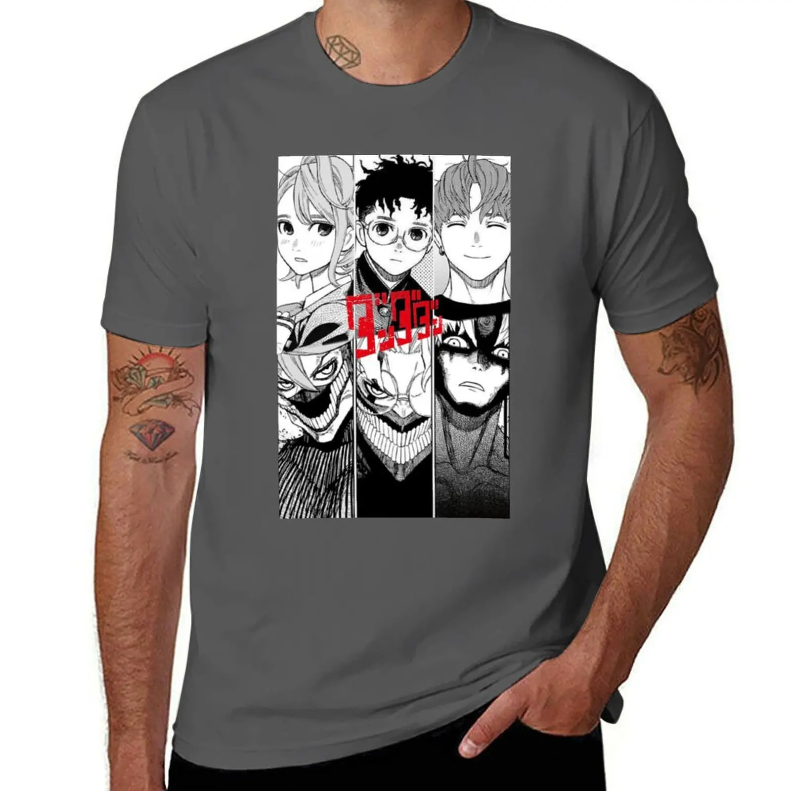 

Aira,Okarun and Jiji Dandadan manga T-Shirt man t shirt graphic man t shirt cotton graphic t shirts for man T-Shirt