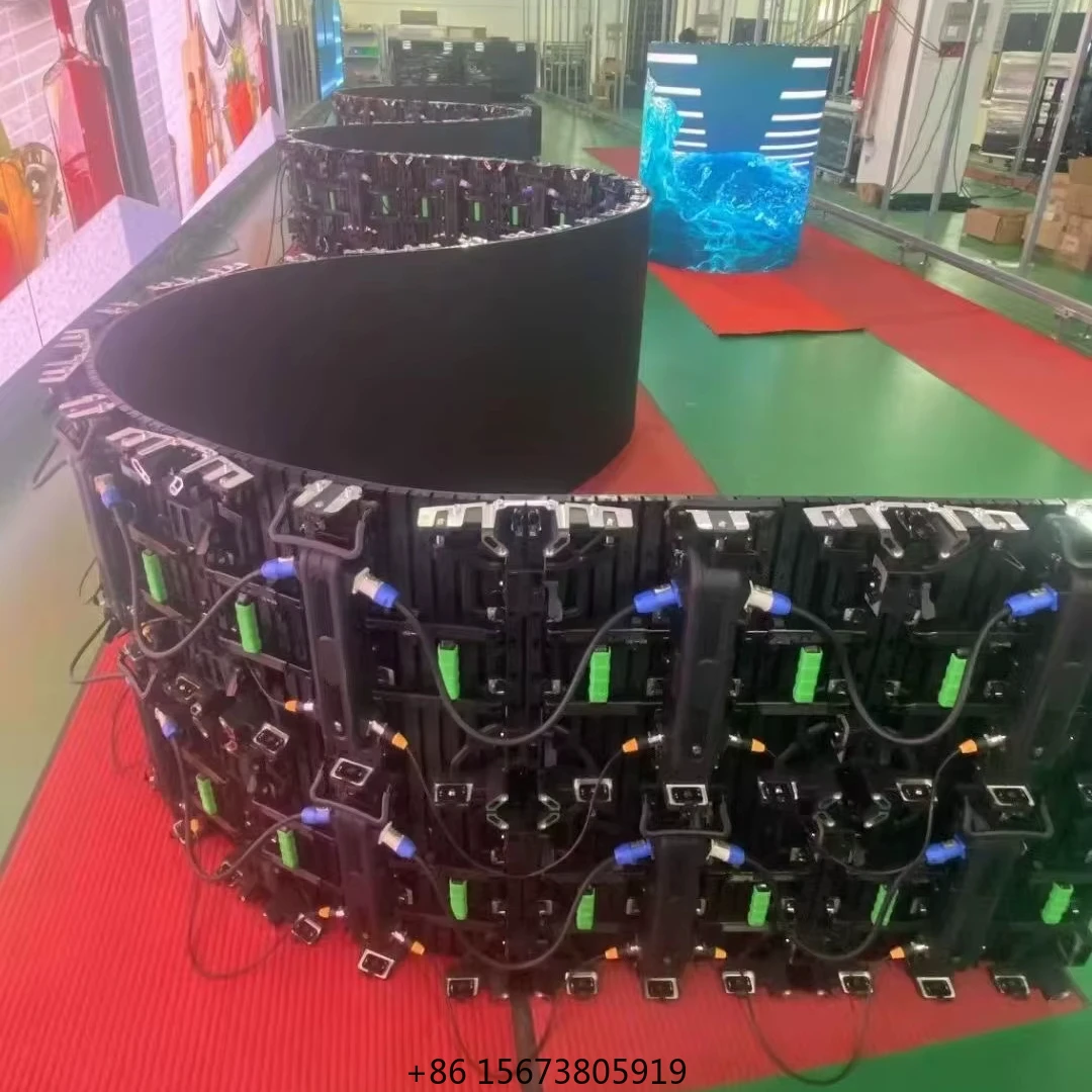 

Светодиодный экран с изогнутым дисплеем для внутреннего и наружного использования, аренда LED-экранов P3.91 P4.8