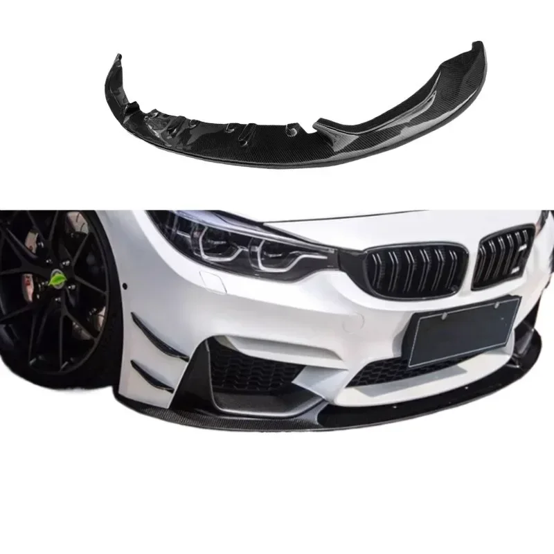 

New! 3D Style Dry Carbon Fiber For BMW F80 M3 F83 F82 M4 2014-2020 Front Bumper Lip Diffuser Blade Side Splitter Car Accessories