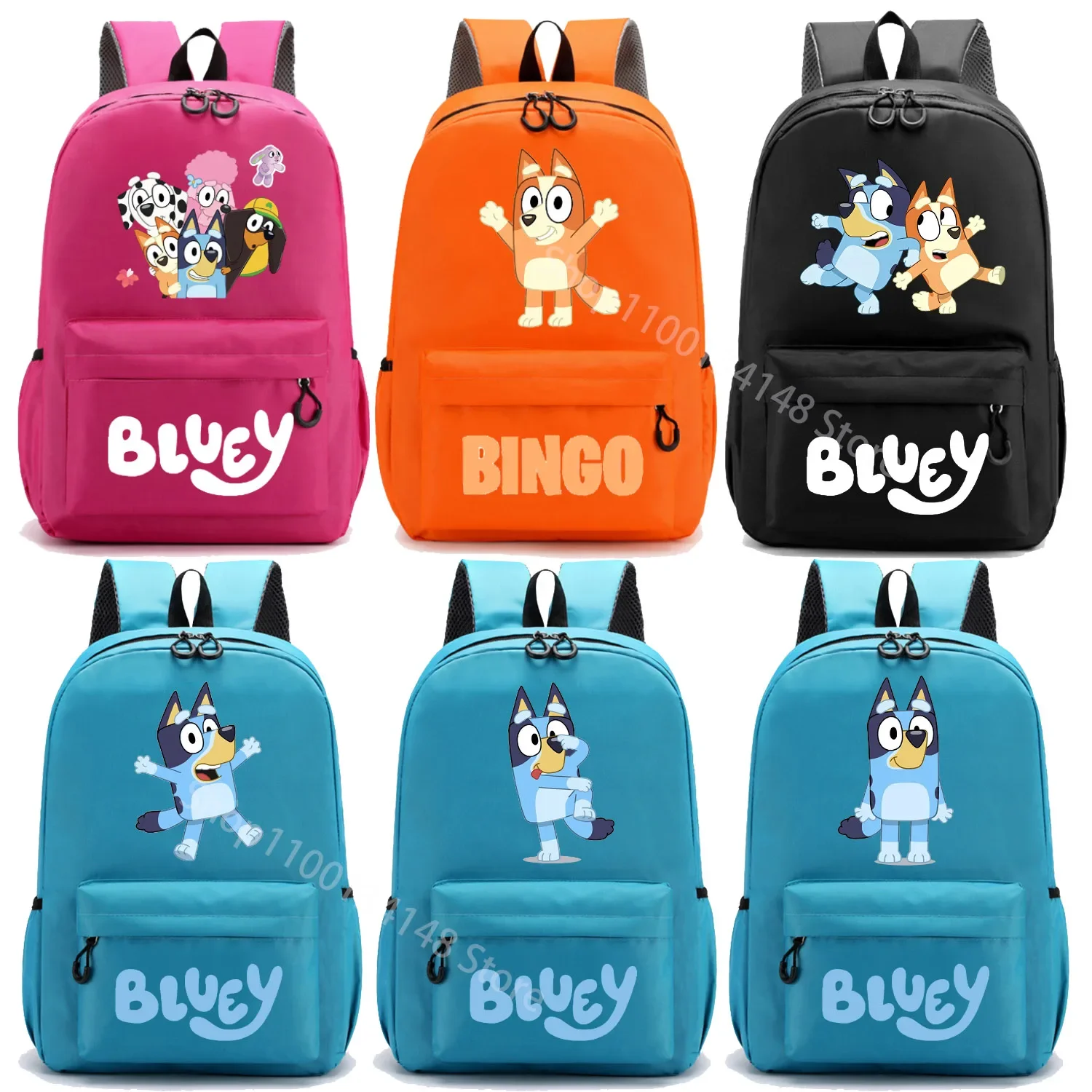 Blueyi BIngos Backpack New Anime Shoulder Bag Cute Cartoon Kids Schoolbag Kawaii Student Large-capacity Storage Bags Kids Gifts