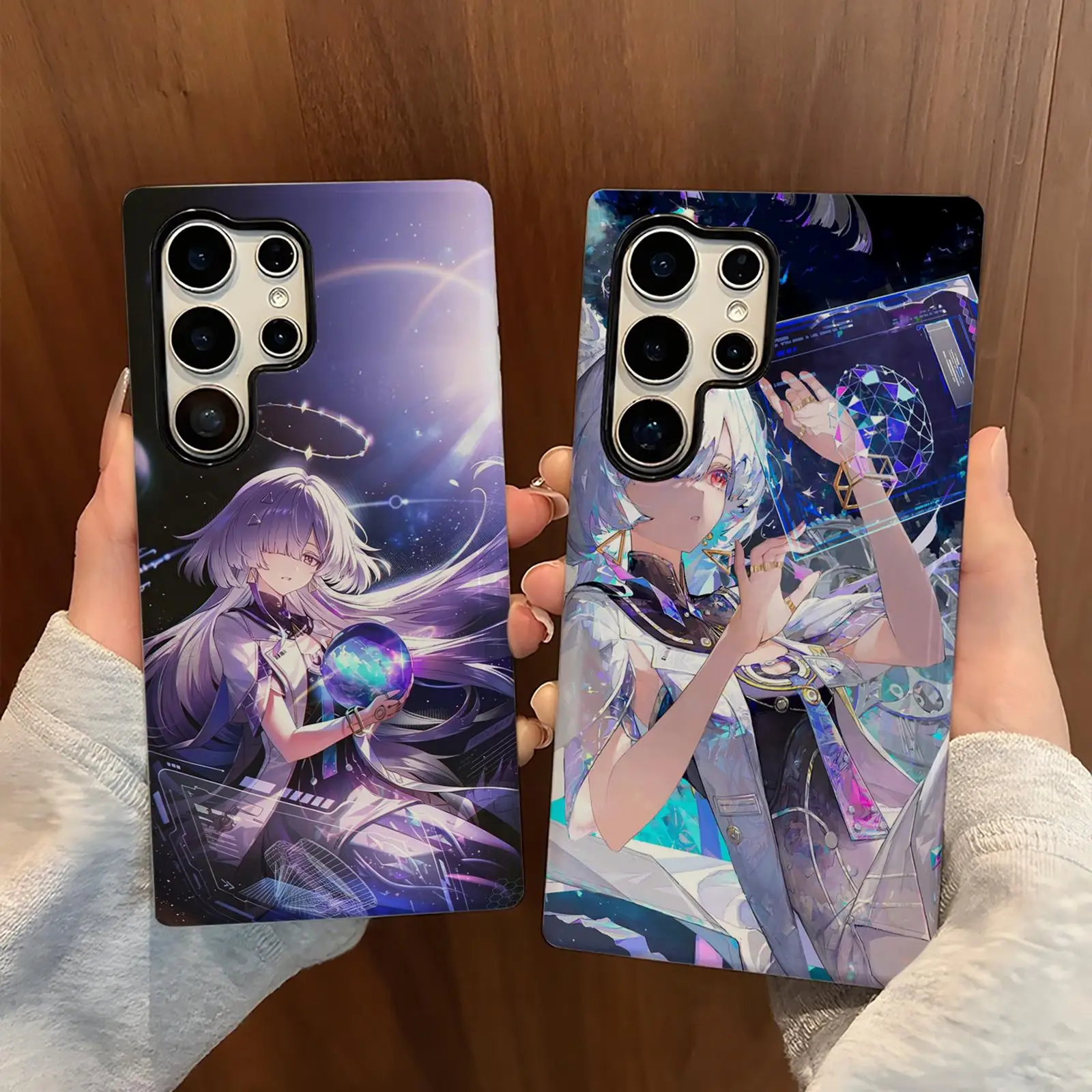 Phone Case For Samsung Galaxy S26 25 S24 S23 S22 S21 Ultra Glossy Film Phone Case Wuthering Waves MORNYE