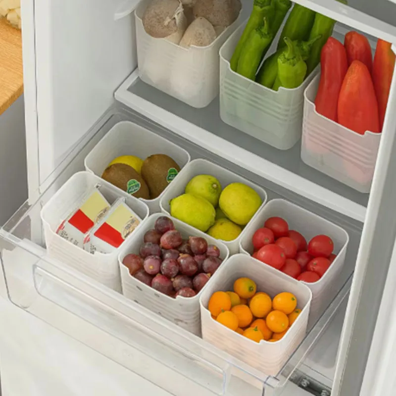 أدوات المطبخ، منظم الثلاجة، صناديق تخزين الطعام الطازجة، باب جانبي للثلاجة، منظم توابل الخضروات، تخزين حاويات الطعام